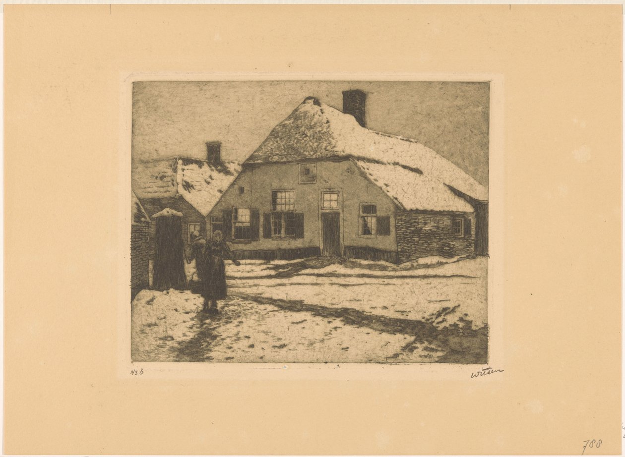Havas házak az edei úton alkotó: Willem Witsen (signed by artist)