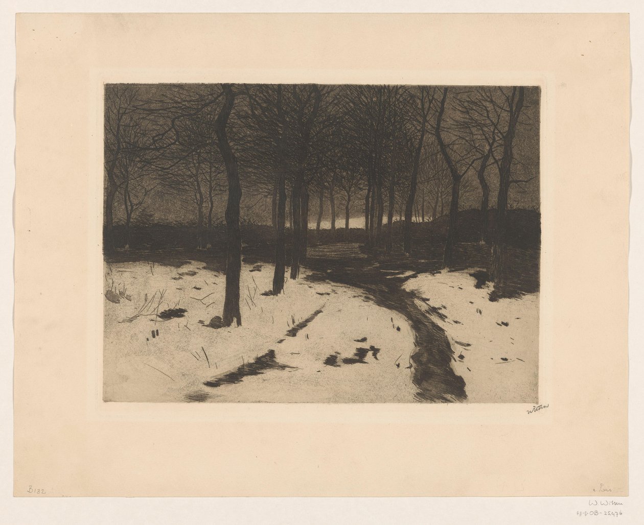 Erdei ösvény Ewijkshoeve-ben alkotó: Willem Witsen (signed by artist)