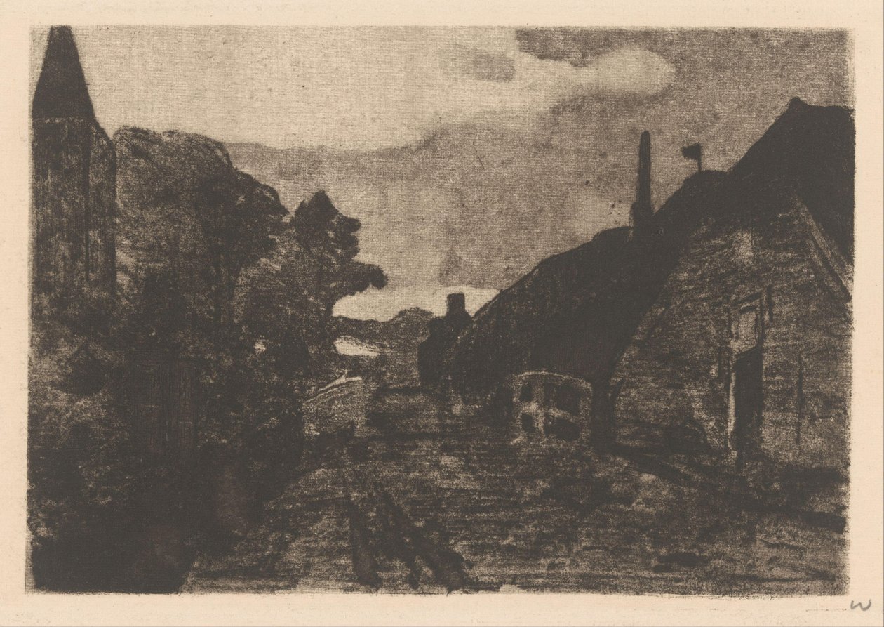 Falusi út Diepenheimben alkotó: Willem Witsen (signed by artist)