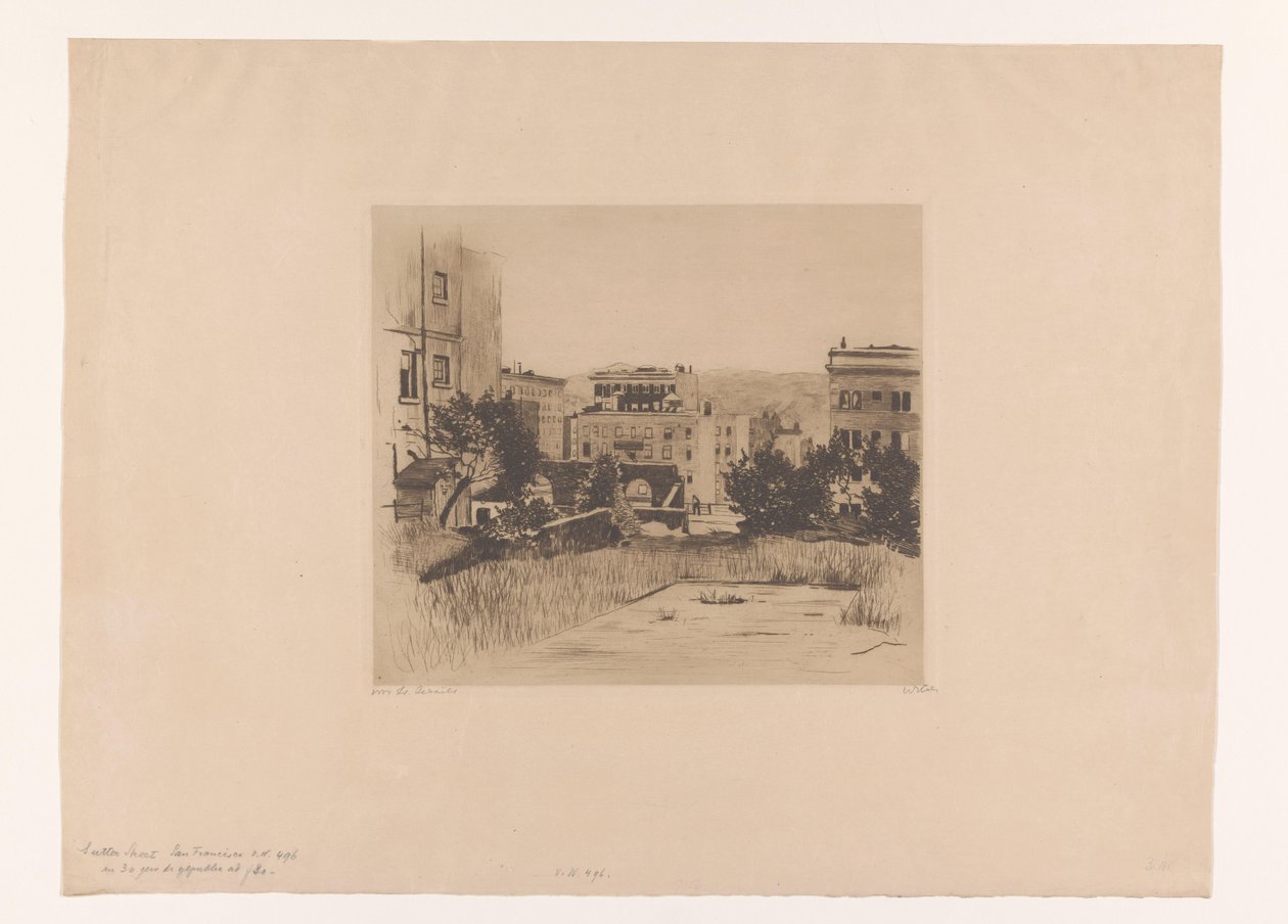 Kilátás a Sutter utcára San Francisco-ban Sutter Street, San Francisco (eredeti cím) alkotó: Willem Witsen (signed by artist)