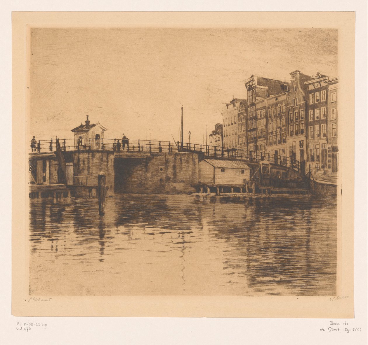 Kilátás a Kraansluisra Amszterdamban alkotó: Willem Witsen (signed by artist)