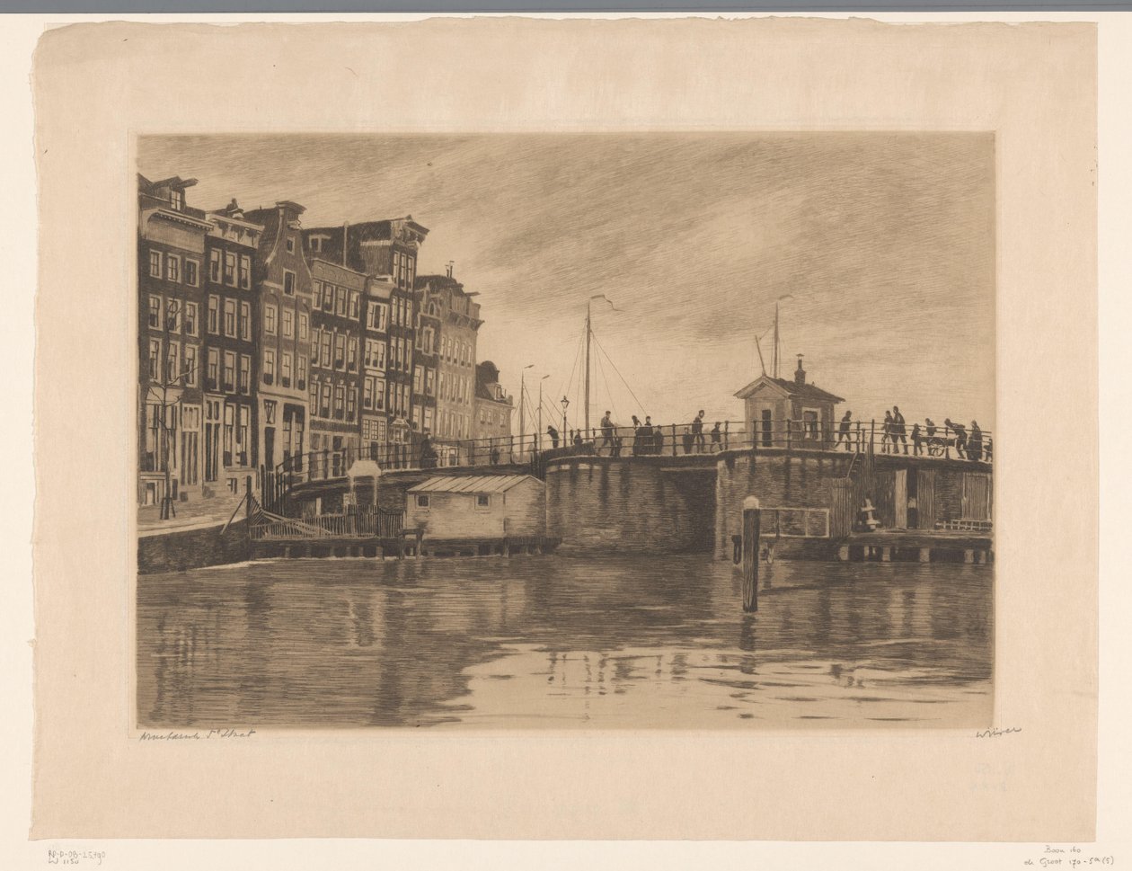 Kilátás a Kraansluisra Amszterdamban alkotó: Willem Witsen (signed by artist)
