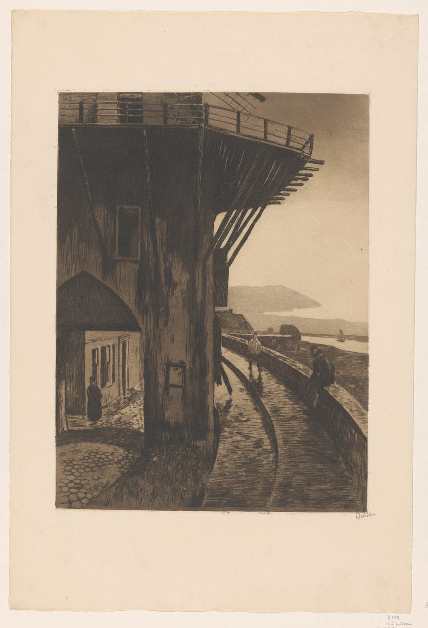 Kilátás a Molenpoortra Wijk bij Duurstede-ben alkotó: Willem Witsen (signed by artist)