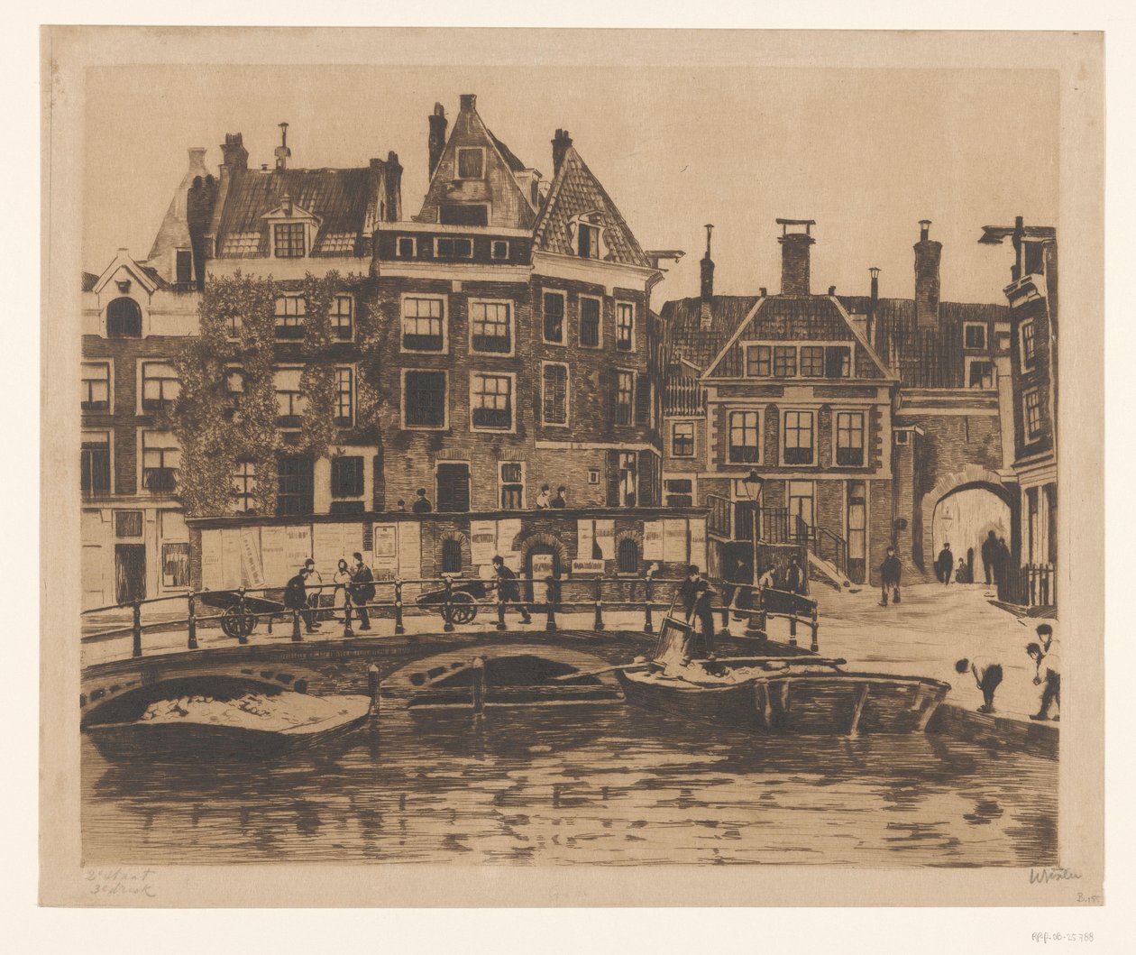 Kilátás az amszterdami Beurspleinre alkotó: Willem Witsen (signed by artist)