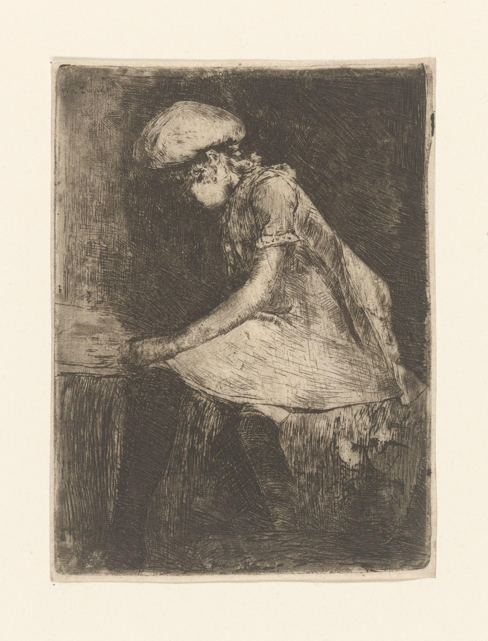 Olvasó lány (en profil) (eredeti cím) alkotó: Willem de Zwart (signed by artist)