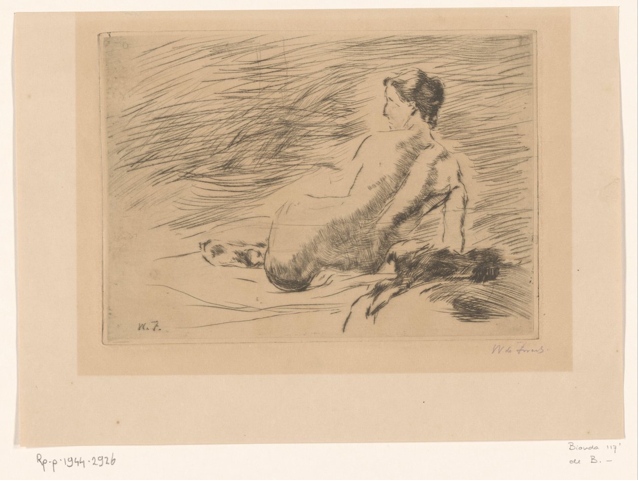 Fekvő meztelen nő Fekvő akt (eredeti cím) alkotó: Willem de Zwart (signed by artist)