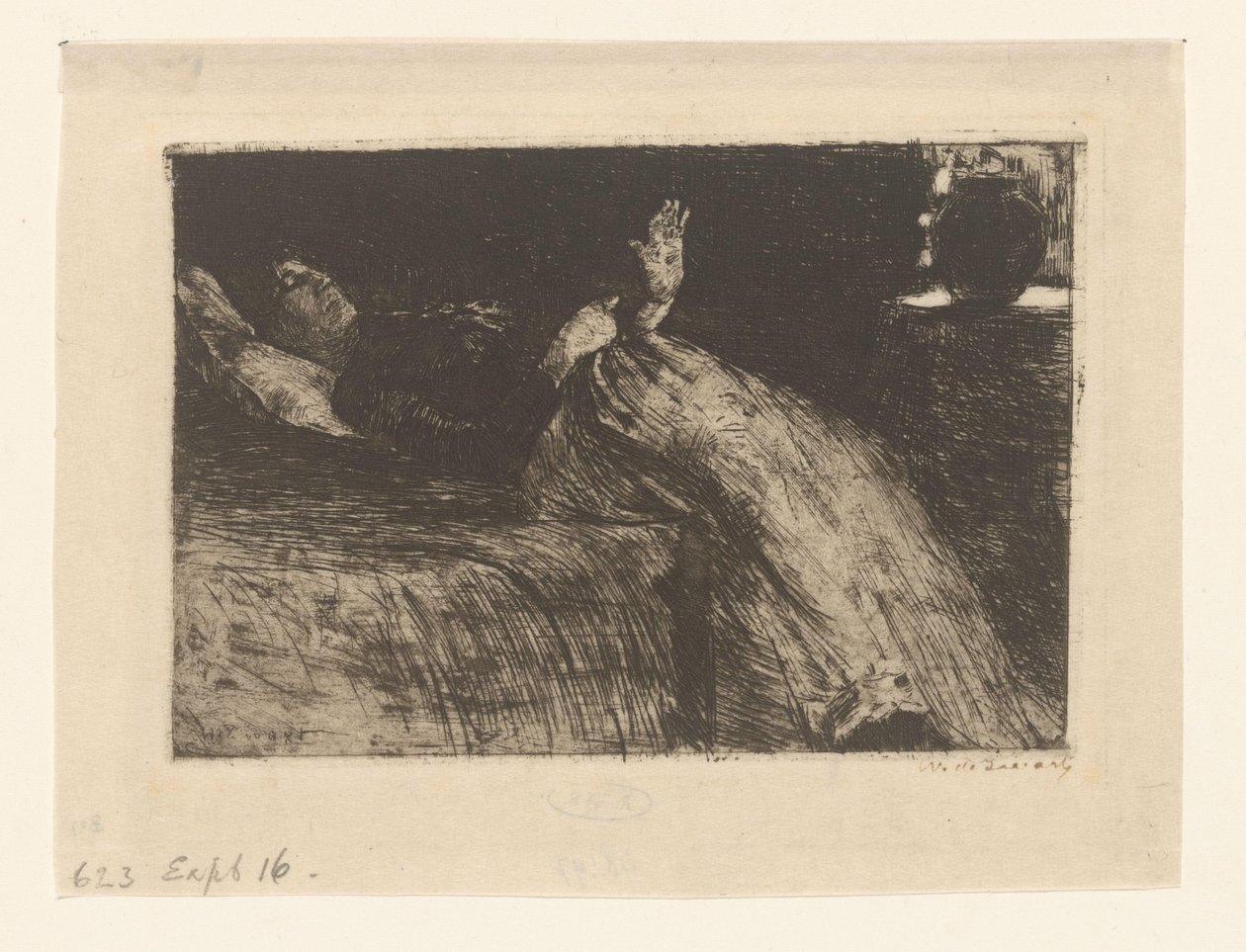 Fekvő nő (eredeti cím) alkotó: Willem de Zwart (signed by artist)