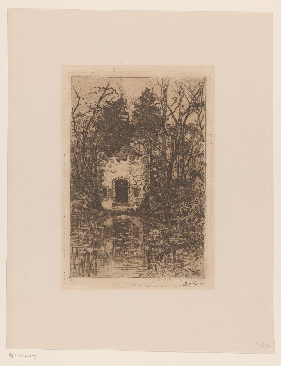 Rom egy tónál Romok egy tónál (Lage Vuursche) (eredeti cím) alkotó: Willem de Zwart (signed by artist)