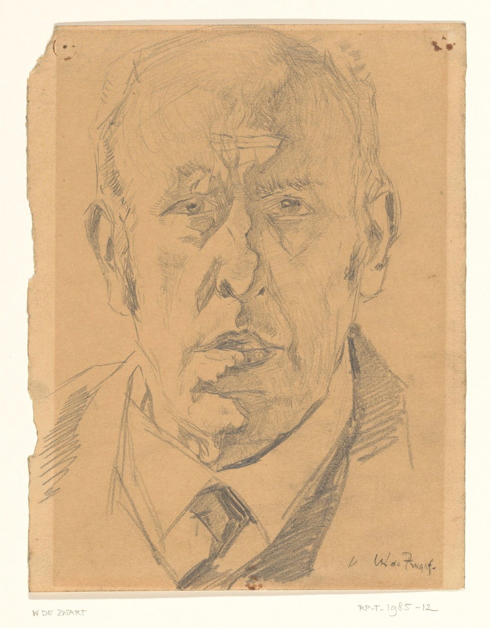 Férfi portré, elölről alkotó: Willem de Zwart