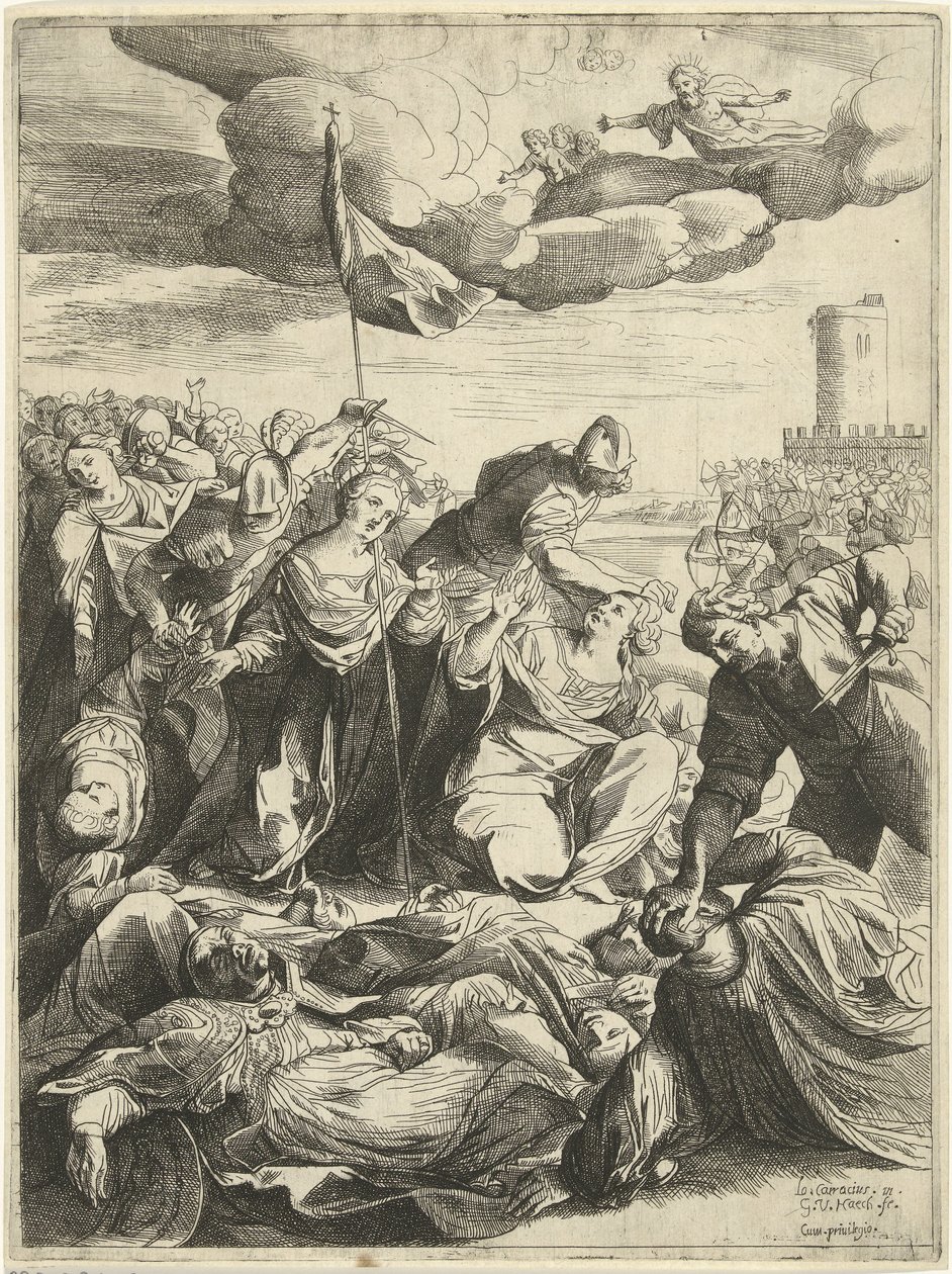A hunok által ostromlott Szent Orsolya alkotó: Willem van Haecht (II)