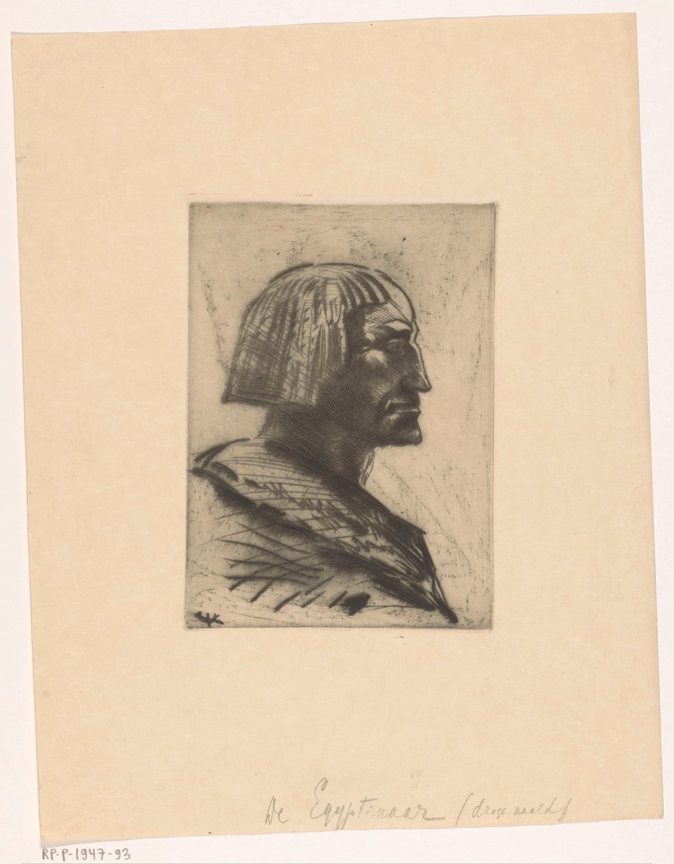Az egyiptomi (eredeti cím a tárgyon) alkotó: Willem van Konijnenburg