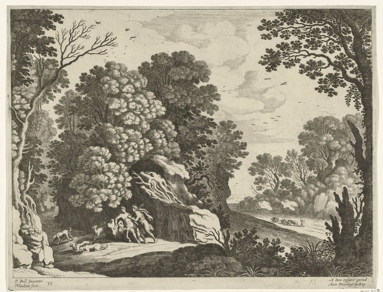 Cephalus és Procris Olasz tájak (sorozat címe) alkotó: Willem van Nieulandt (II)