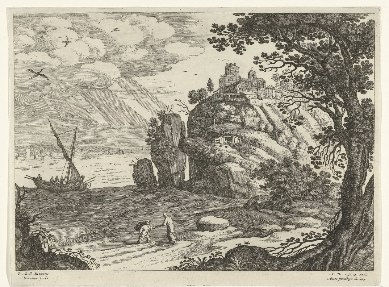 Csodálatos fogás Olasz tájak (sorozat címe) alkotó: Willem van Nieulandt (II)