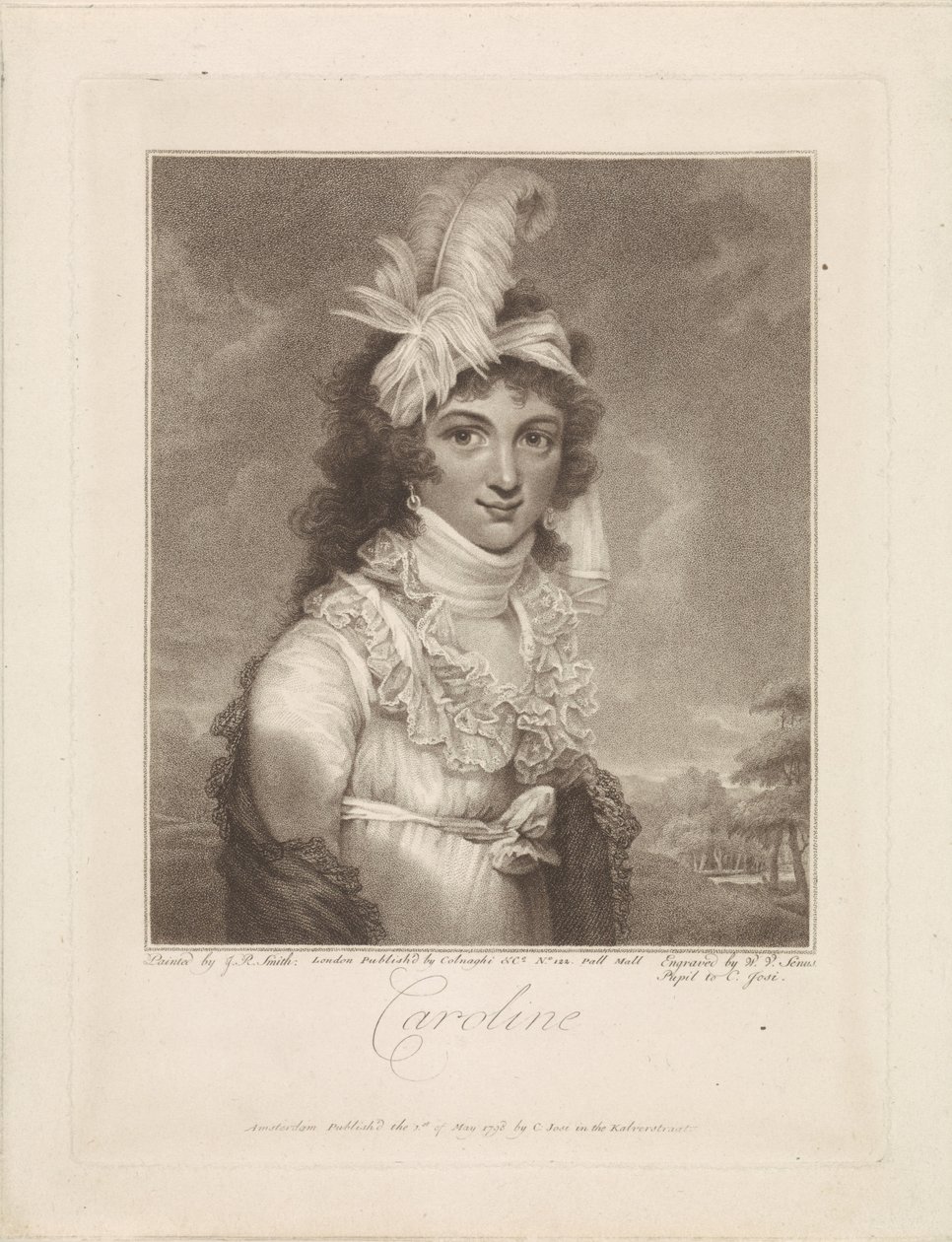 A Brunswick-Wolfenbütteli Caroline Amalia Elisabeth portréja alkotó: Willem van Senus
