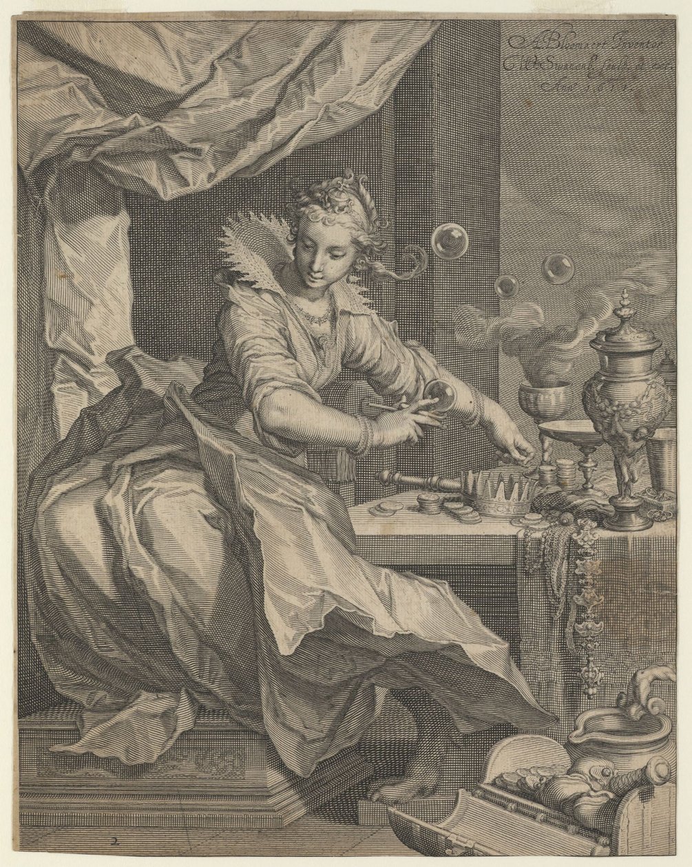 A gazdagság és a luxus allegóriája, 1611 alkotó: Willem van Swanenburgh