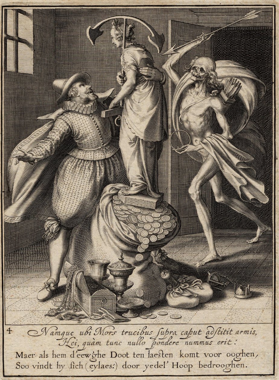 Halál nyíllal, amely lecsapja az embert, 1609 alkotó: Willem van Swanenburgh