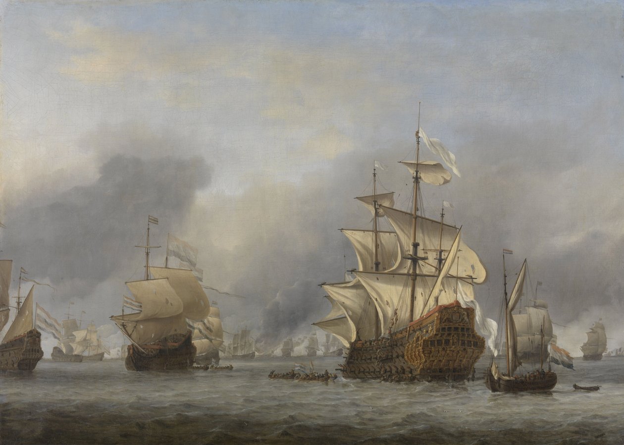 A királyi herceg elfogása, 1670 körül alkotó: Willem van de Velde