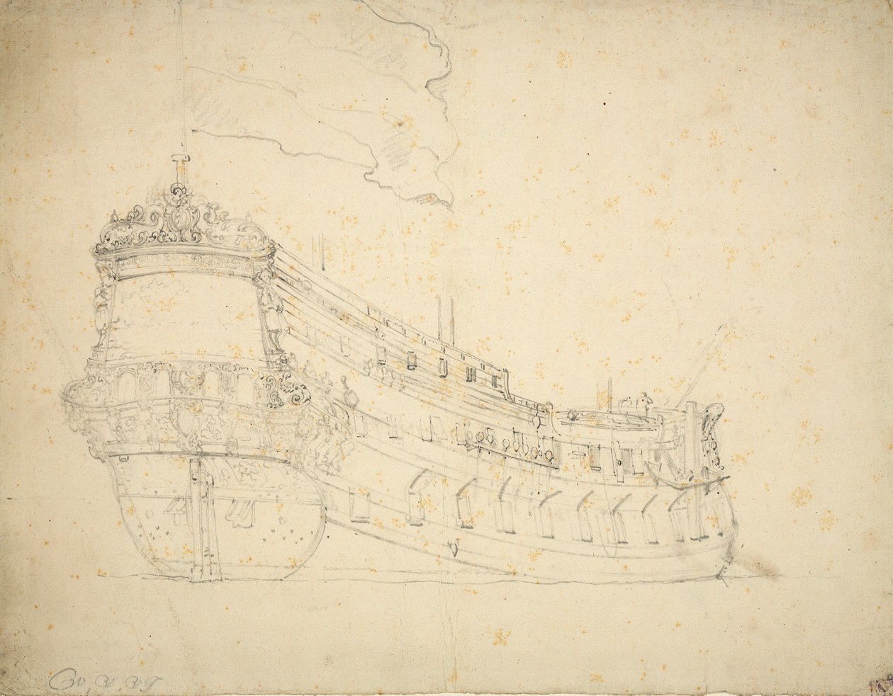 A "Wakende Boei" portréja, 1664 körül (offset) alkotó: Willem van de Velde the Younger