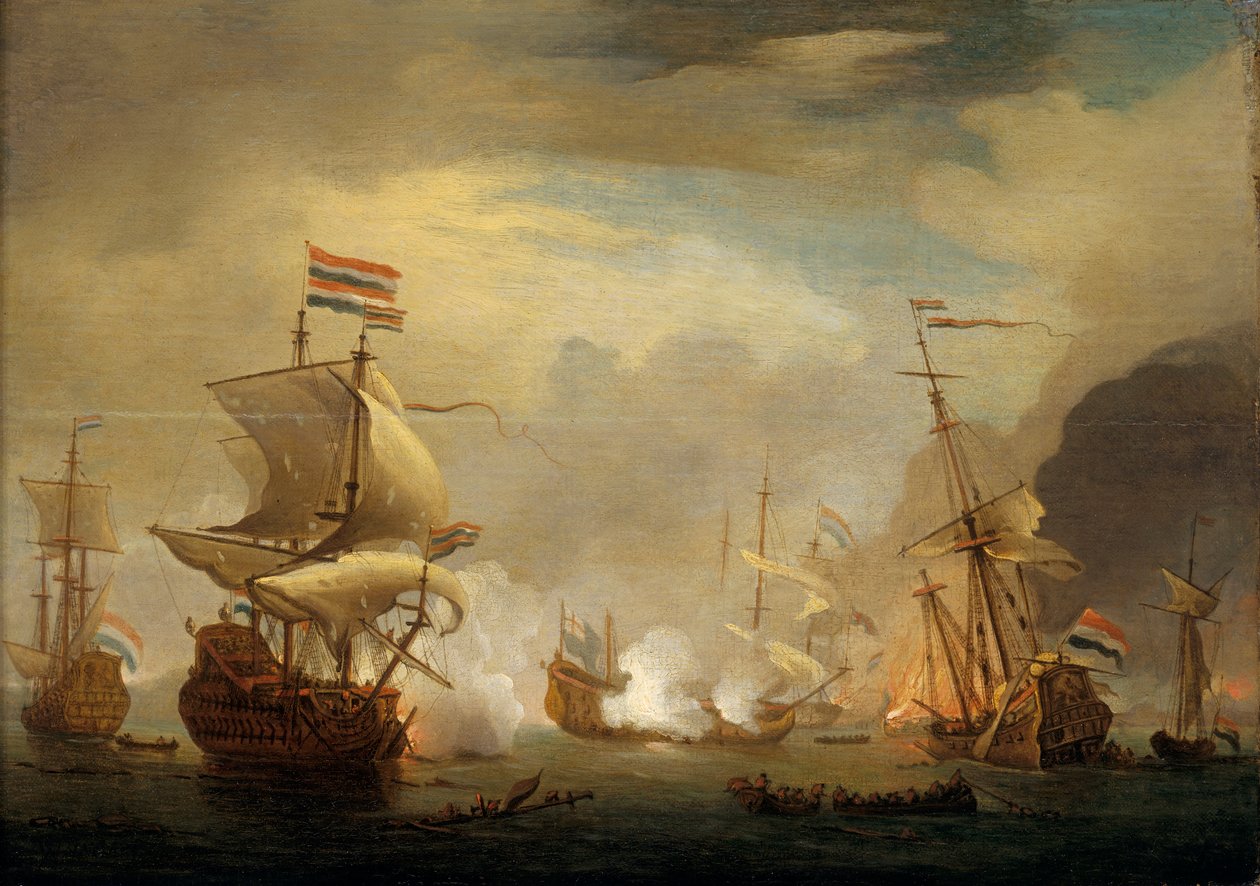 A texeli csata alkotó: Willem van de Velde the Younger