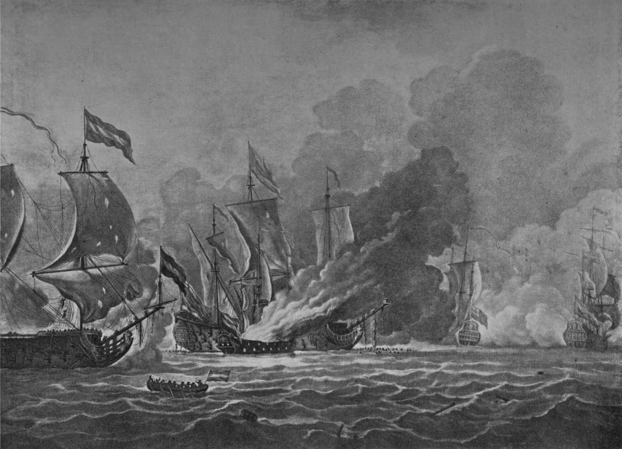 The Burning of the Royal James, 1700 alkotó: Willem van de Velde the Younger