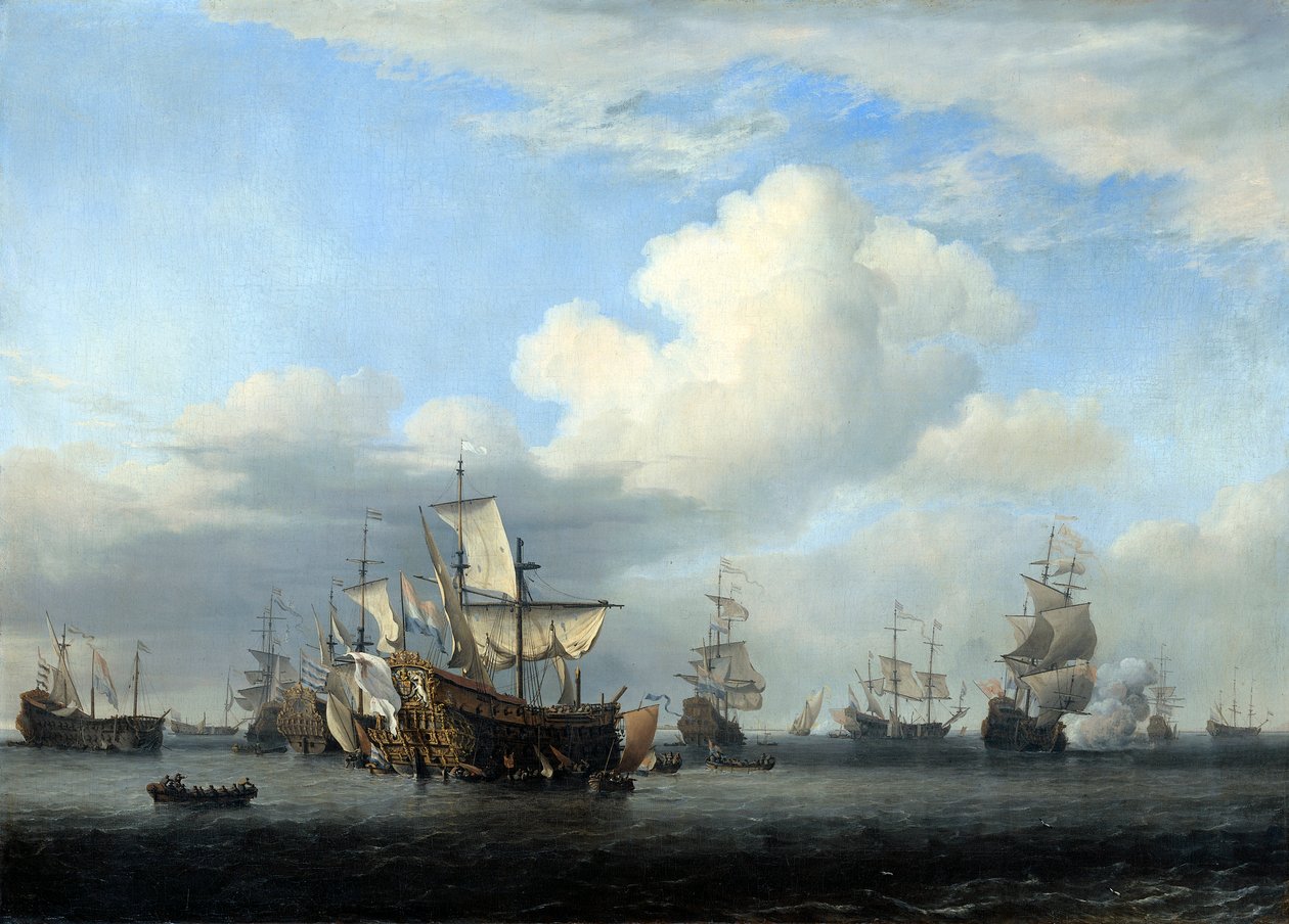 Az elfogott Swiftsure, Seven Oaks, Loyal George és Convertine..., c1666 alkotó: Willem van de Velde the Younger