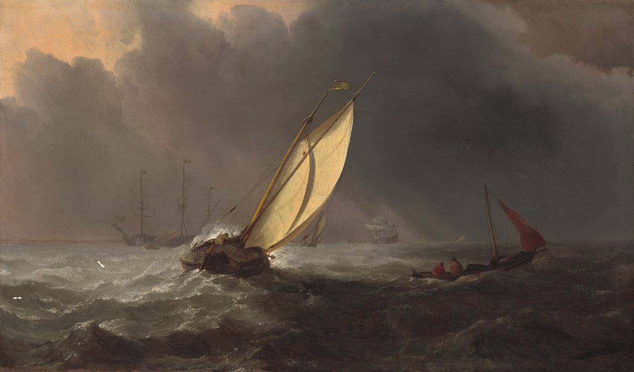 A vihar előtt alkotó: Willem van de Velde the Younger and Studio