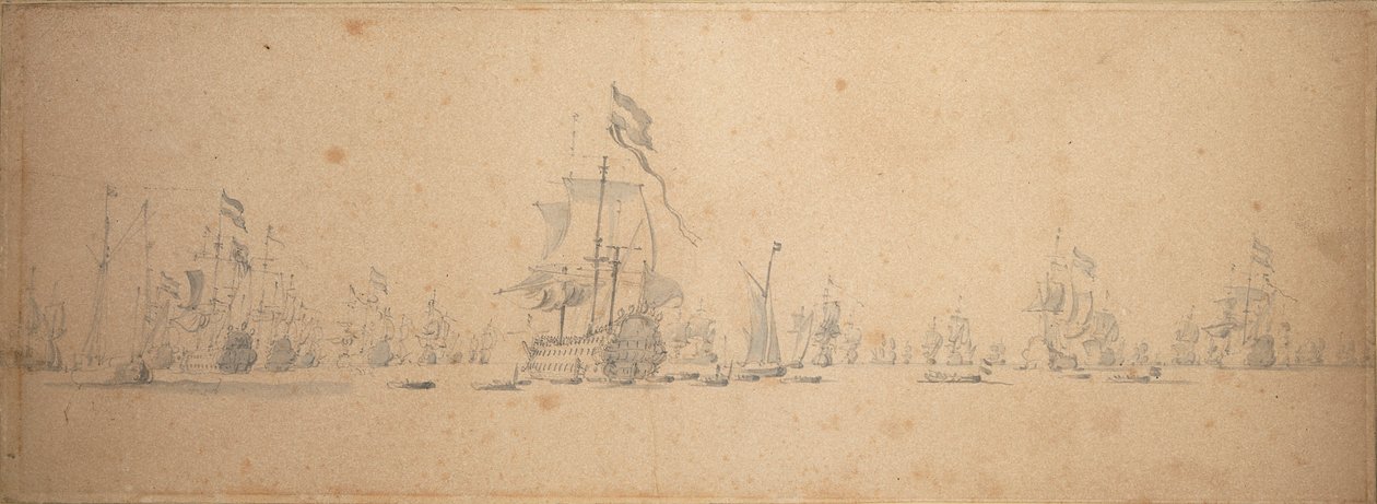 Haditanács a holland flottában alkotó: Willem van de the Elder Velde