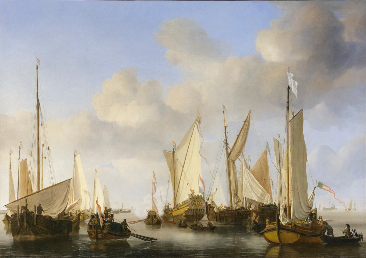 Egy holland jacht tiszteleg alkotó: Willem van de the Elder Velde