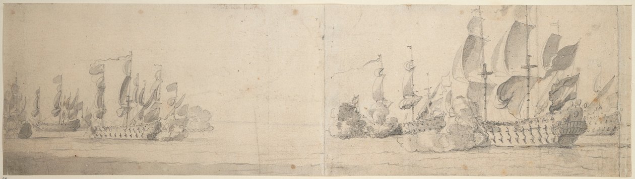 Beach és van Ghent fellépése alkotó: Willem van de the Elder Velde