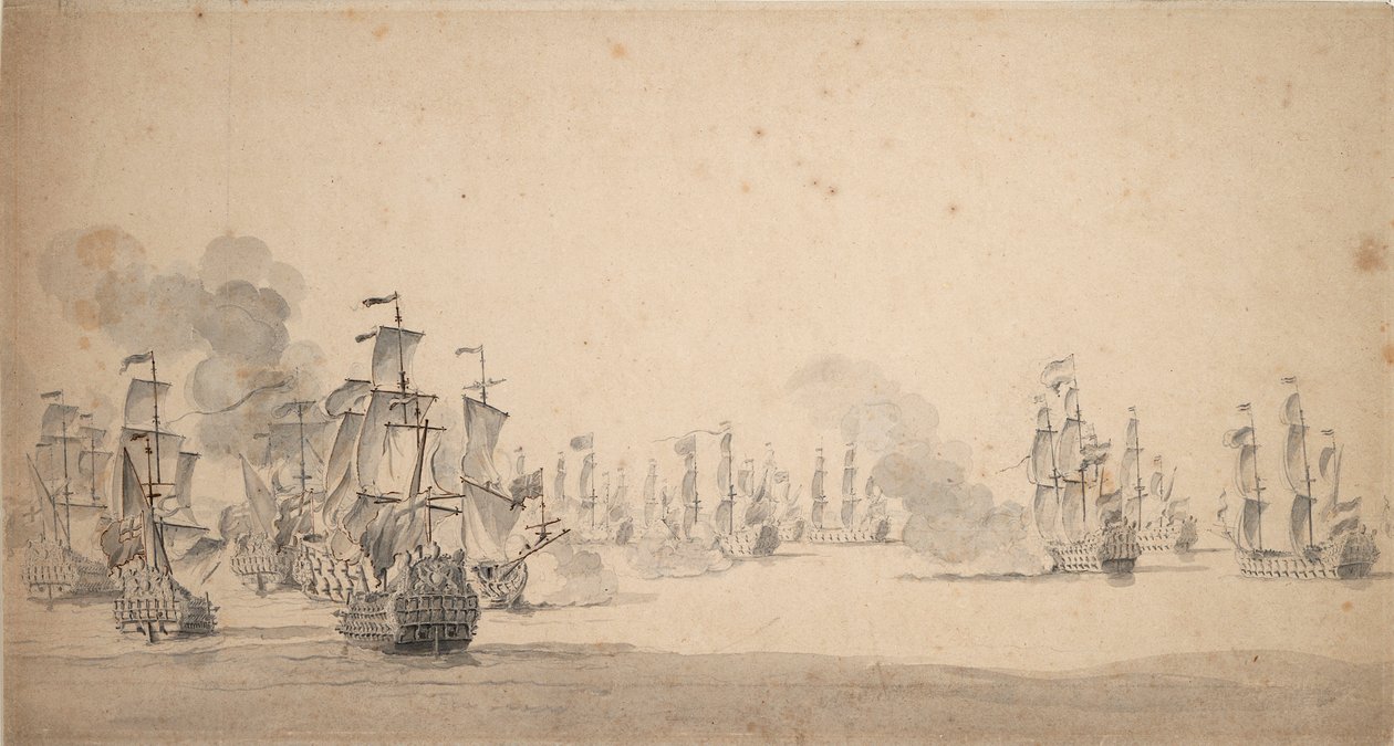 Beach és van Ghent fellépése alkotó: Willem van de the Elder Velde