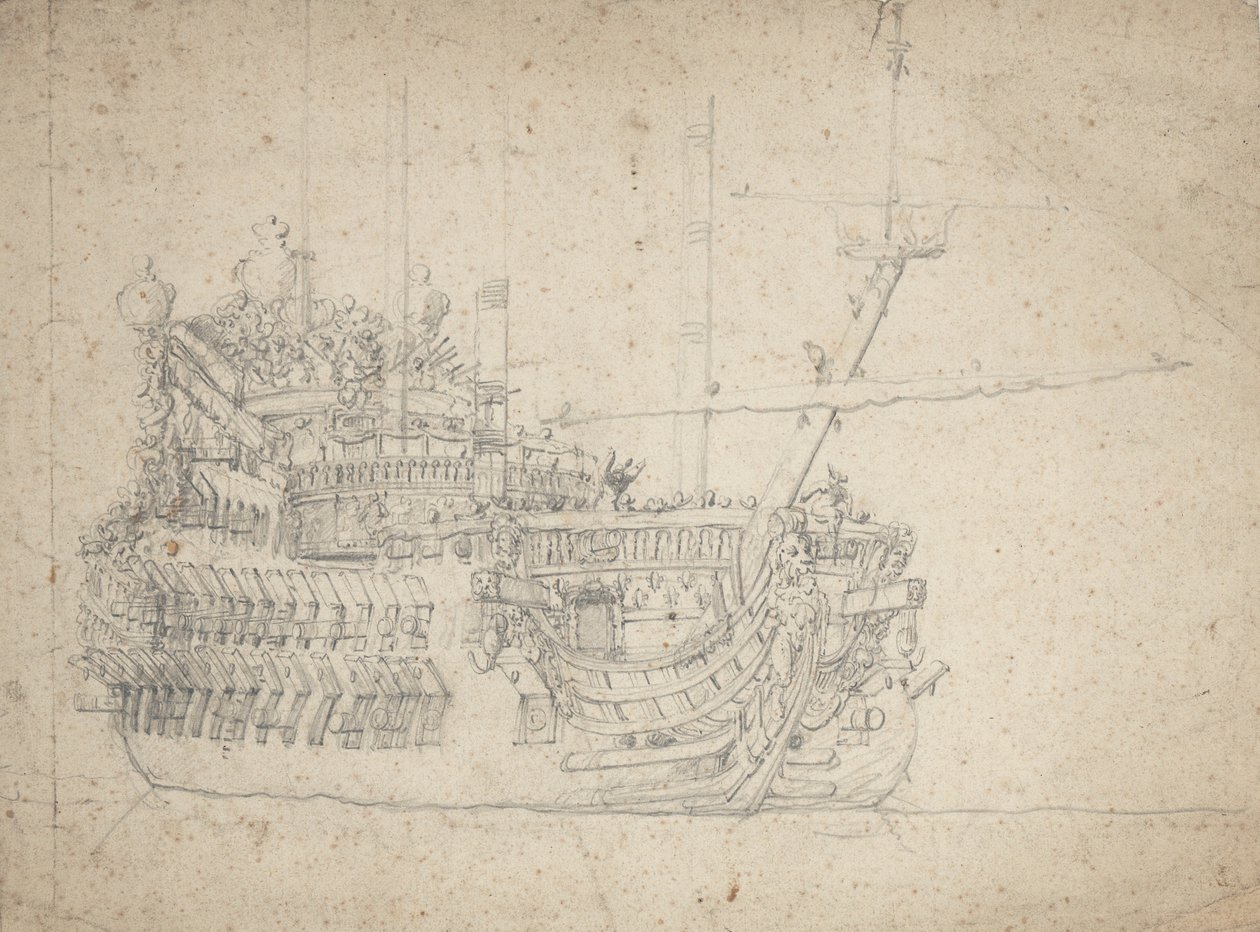Egy francia kétfedeles portréja alkotó: Willem van de the Elder Velde