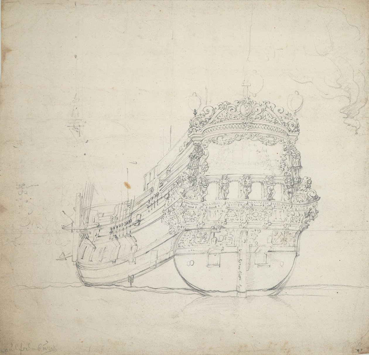 A "Wulpenburg" portréja, 1659 körül (grafit) alkotó: Willem van de the Elder Velde