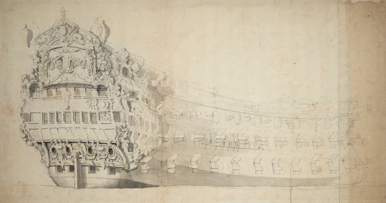 Királyi uralkodó (Br alkotó: Willem van de the Elder Velde