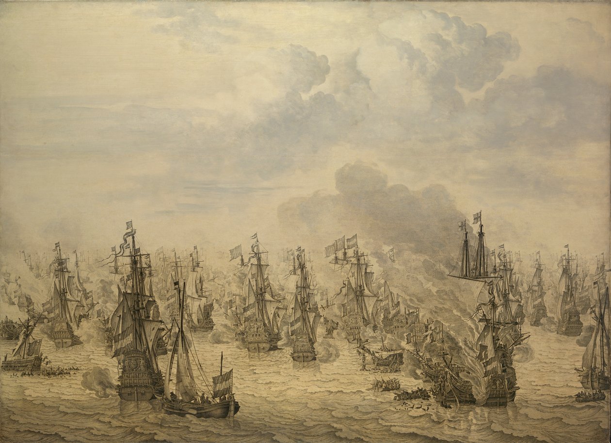 A scheveningeni csata alkotó: Willem van de the Elder Velde