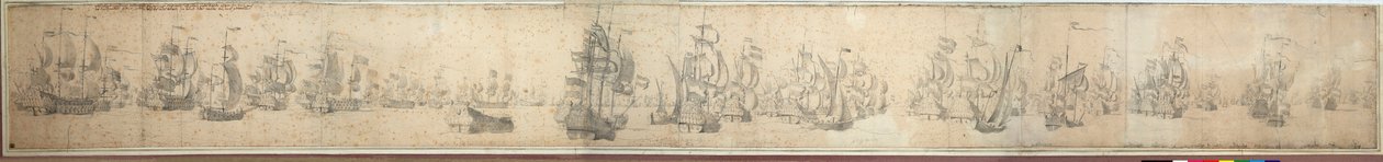 Az angol és a holland flotta a solebayi csata másnapján alkotó: Willem van de the Elder Velde