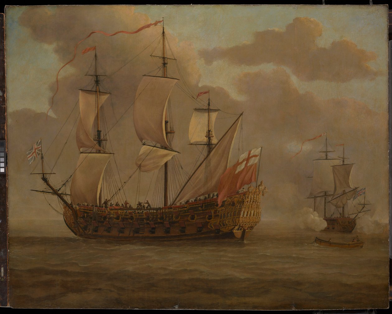A "Woolwich" könnyű szél előtt, 1677 körül (olaj, tábla) alkotó: Willem van de the Elder Velde
