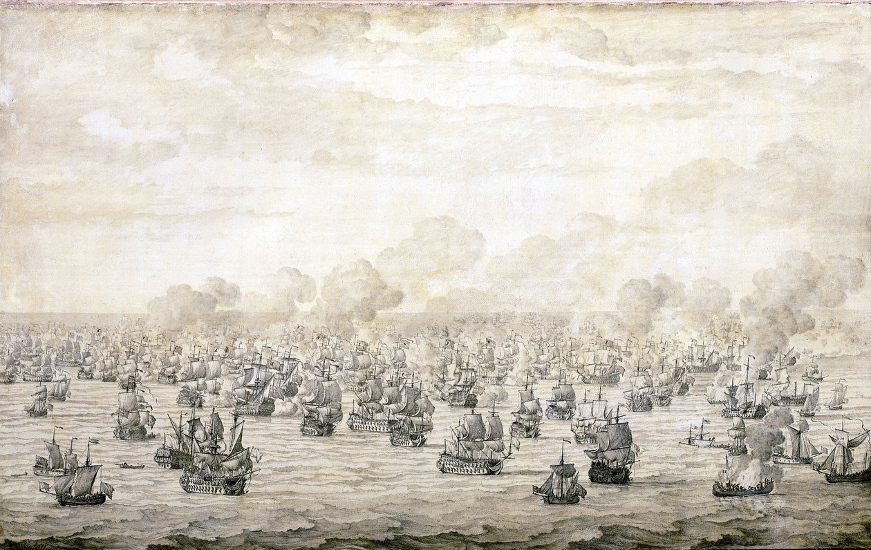 Az első schooneveldi csata, 1673. május 28. alkotó: Willem van de the Elder Velde