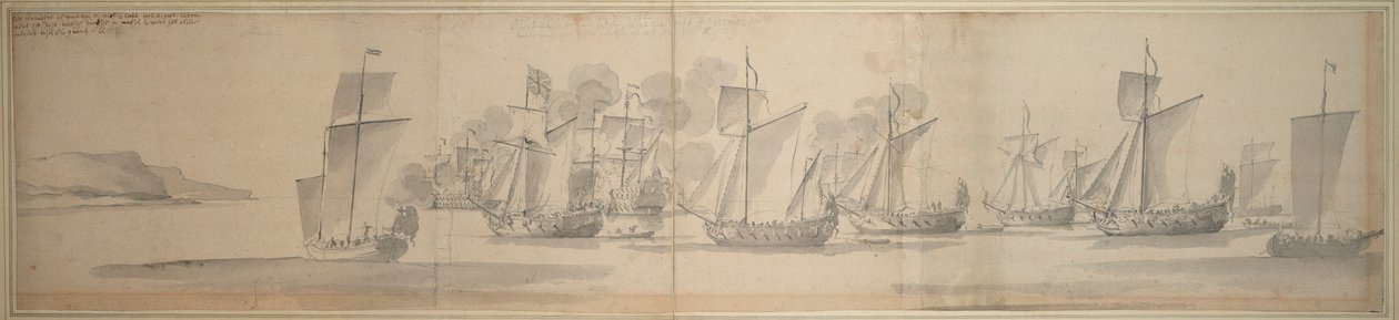 Modenai Mária átkelése Calais-ból Doverbe, 1673. november 21. / december 1. alkotó: Willem van de the Elder Velde