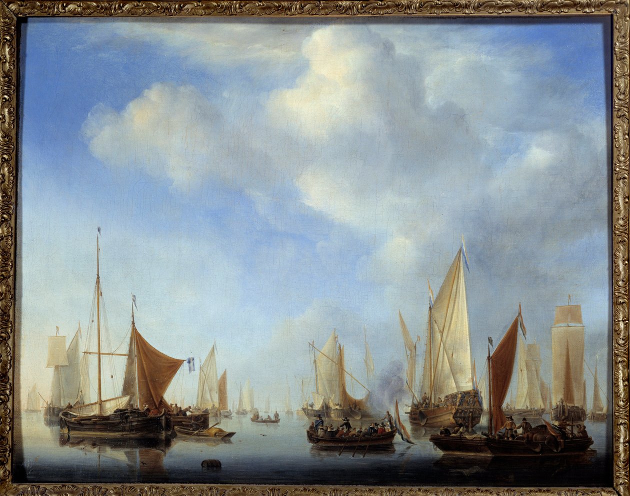 A kis flotta II. Willem Van de Velde festménye (1633-1707) alkotó: Willem van de Velde the Younger