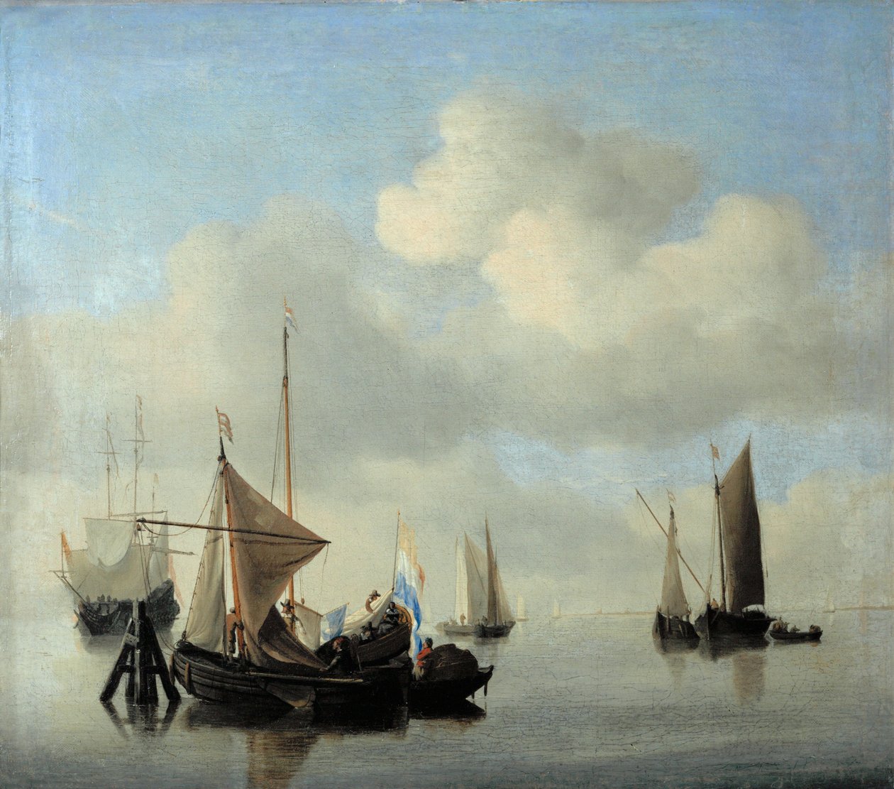 Tengeri szélcsendes időben ... alkotó: Willem van de the Younger Velde