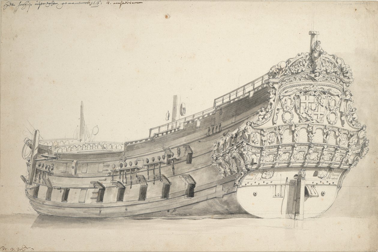 A "Provincie van Utrecht" portréja. Épült 1663-ban. Utolsó említése 1696., 1665 körül (grafit, szürke mosás). alkotó: Willem van de Velde the Younger