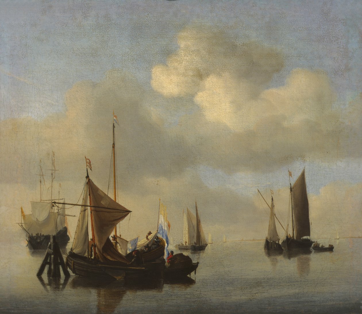 Tengeri táj nyugodt időben alkotó: Willem van de Velde the Younger
