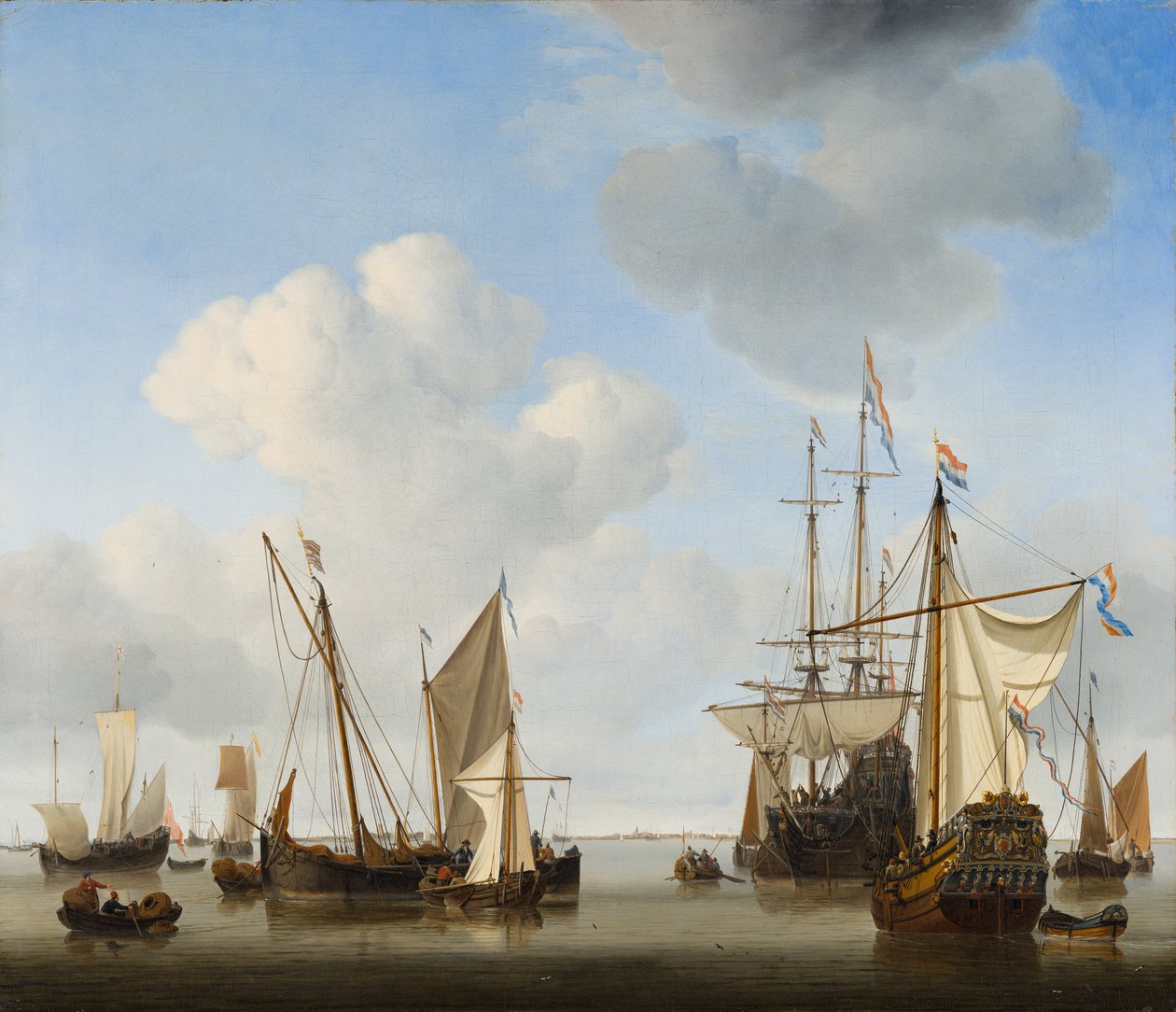 Hajók az utakon alkotó: Willem van de Velde the Younger