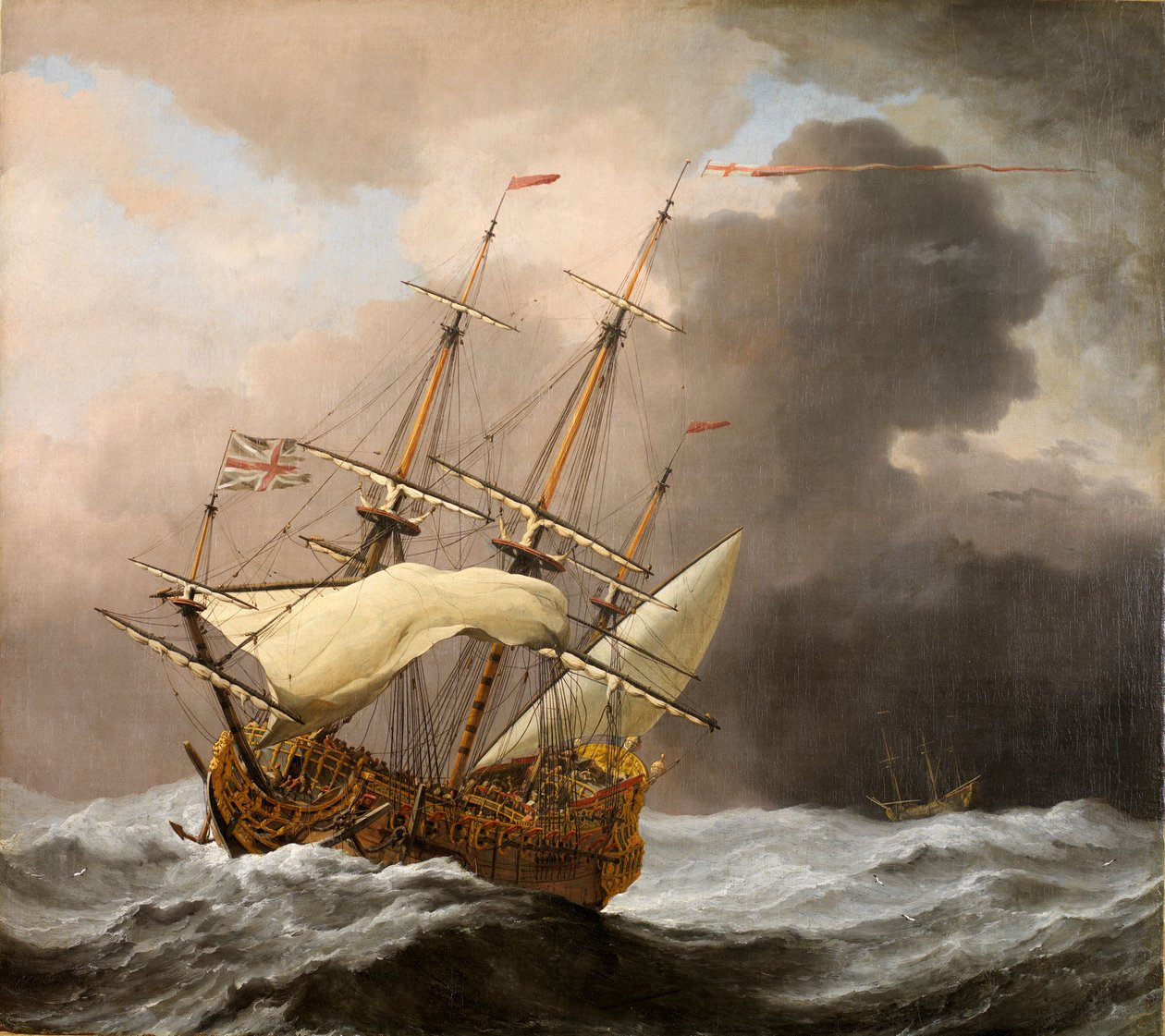 A "Hampton Court" (olaj, vászon) alkotó: Willem van de Velde the Younger