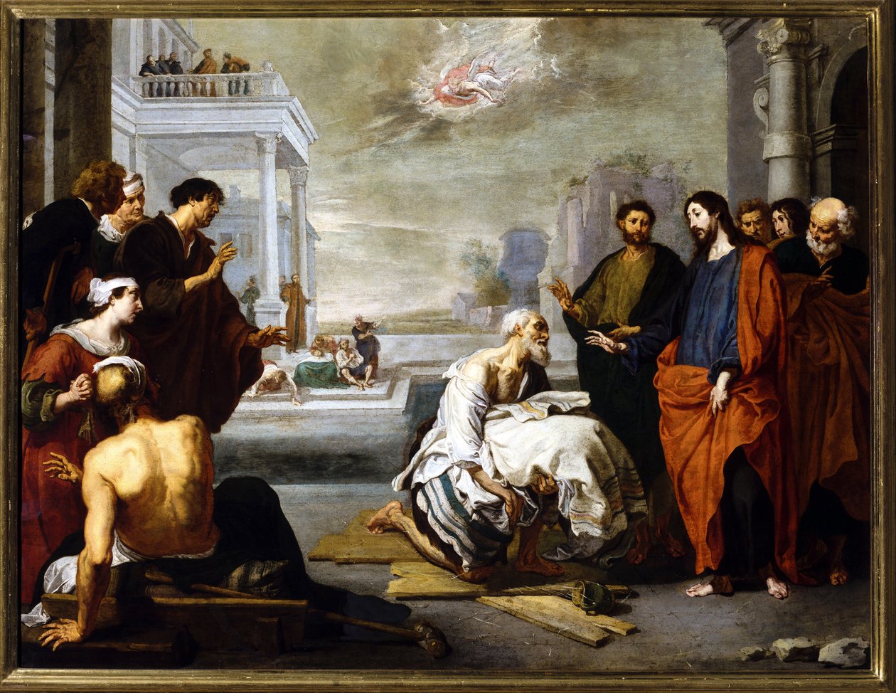 Krisztus meggyógyítja a bénát alkotó: Willem van the Elder Herp