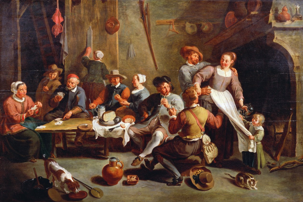 Egy fogadó belseje kártyajátékosokkal alkotó: Willem van the Elder Herp