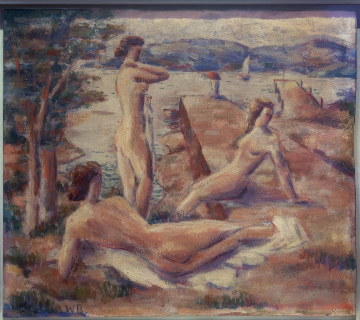 Fürdőzők alkotó: Willi Baumeister