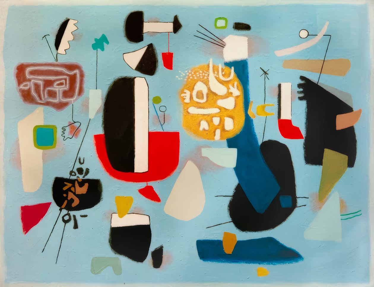 Piros-kék párbeszéd alkotó: Willi Baumeister