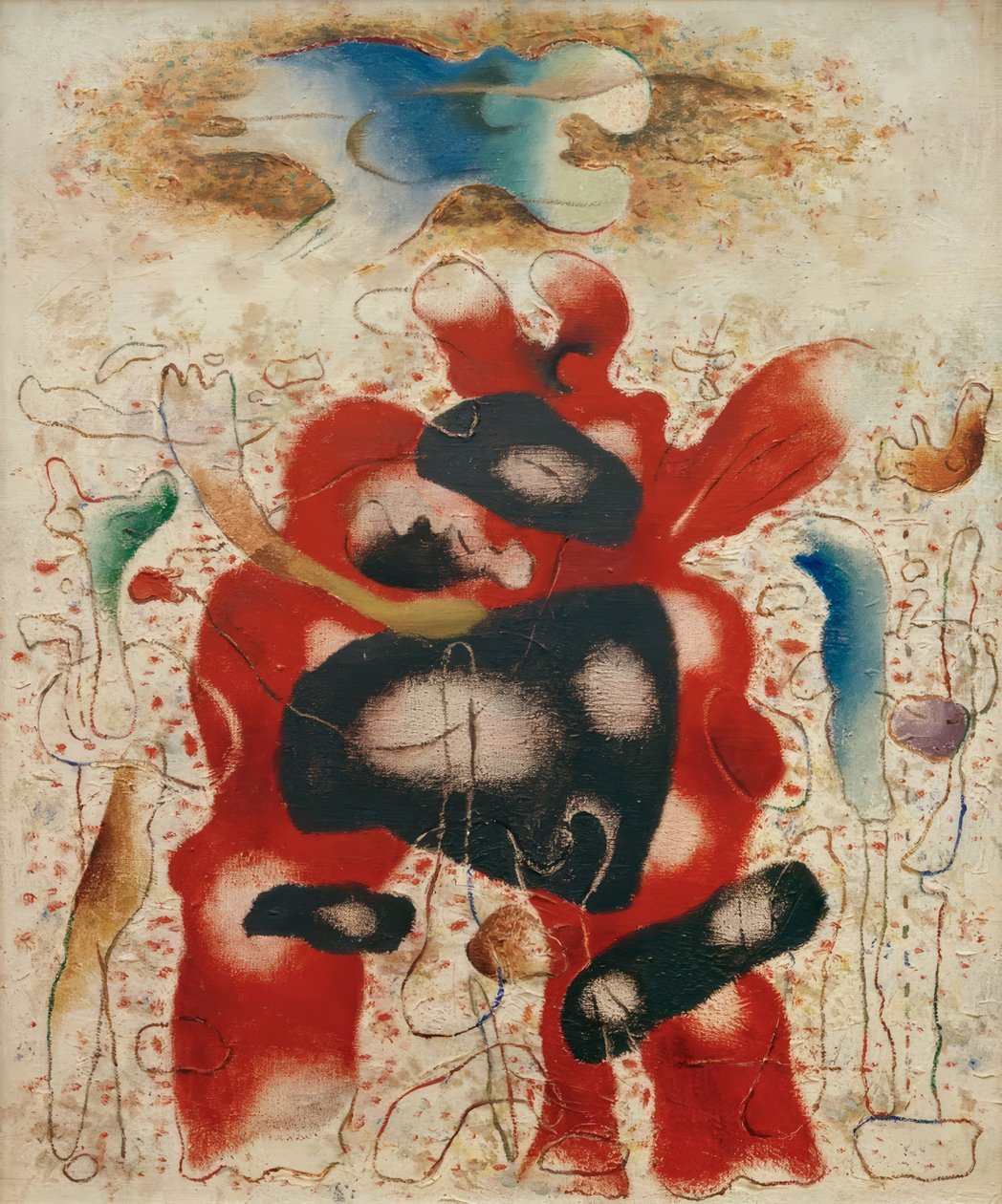 Eidos piros formával alkotó: Willi Baumeister