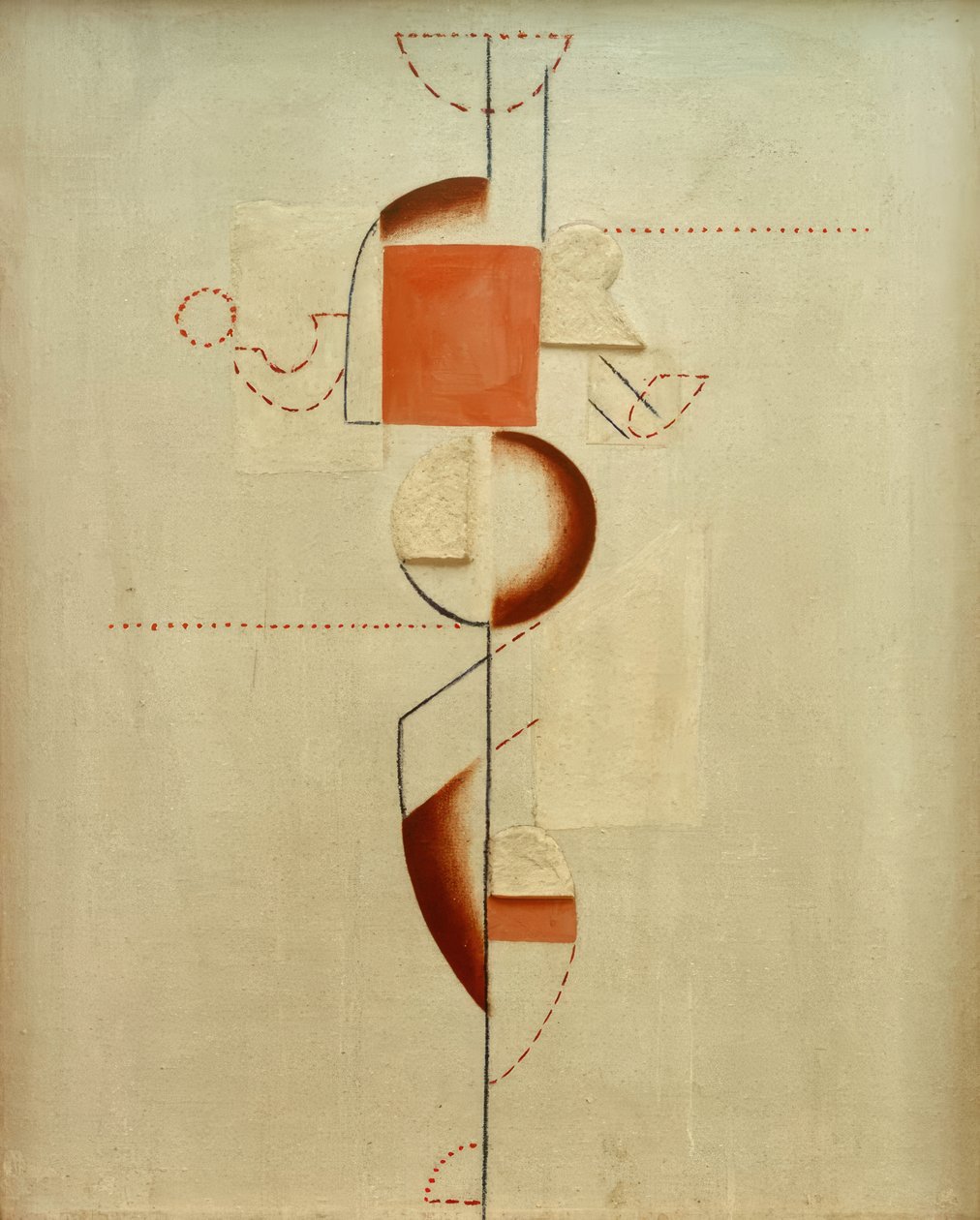 Barna és rózsaszín figur alkotó: Willi Baumeister